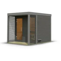 Karibu Saunahaus Ares 2 - Hybridhaus mit Metallrahmen -