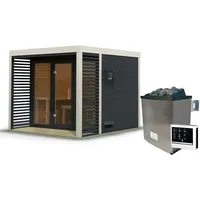 Karibu Saunahaus Ares 3 - Hybridhaus mit Metallrahmen -