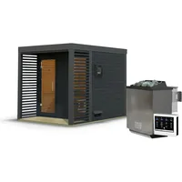 Karibu Saunahaus Ares 2 - Hybridhaus mit Metallrahmen -