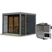 Karibu Saunahaus Ares 3 - Hybridhaus mit Metallrahmen -