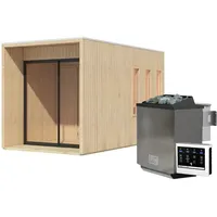 Karibu Miramar inkl. 9 kW Bio-Kombiofen + int. Steuerung