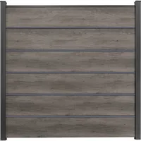 GROJA Steckzaun 180 x 180 cm Monument Oak/Kunststoff