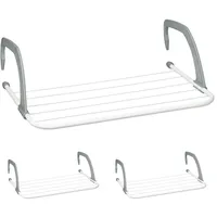 Relaxdays Wäscheständer Heizung 3er Set - Weiß