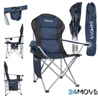 24move 24MOVE® Campingstuhl Salvador faltbar Klappstuhl gepolstert inkl. Tragetasche,