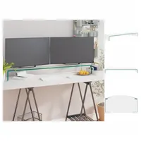 VidaXL TV-Tisch/Bildschirmerhöhung Glas Transparent 120x30x13 cm