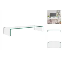 VidaXL TV-Tisch/Bildschirmerhöhung Glas Transparent 90x30x13 cm