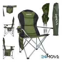 24move 24MOVE® Campingstuhl Salvador faltbar Camping Klappstuhl gepolstert inkl.