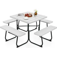 Costway Bierzeltgarnitur 8-tlg. Weiß