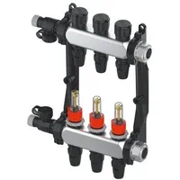 TECE TECEfloor Edelstahl-Heizkreisverteiler, Typ Logo SLQ mit Durchflussanzeige, 77311111,