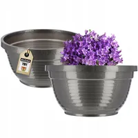 Kadax Schale aus Kunststoff, Blumenschale, wetterfester Pflanzkübel für Außen,
