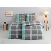 Tom Tailor Ole Renforcé grau/mint 135 x 200 cm