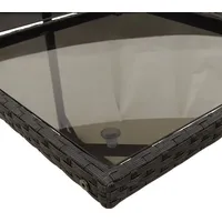 VidaXL 11-tlg. Garten-Essgruppe mit Kissen Schwarz Poly Rattan