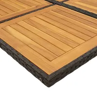 VidaXL 9-tlg. Garten-Essgruppe mit Kissen Schwarz Poly Rattan