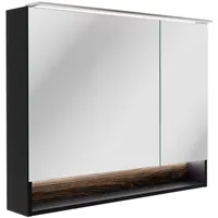Fackelmann LED-Spiegelschrank B.Paris 90 x 71,8 cm Schwarz Matt-Rigoletto