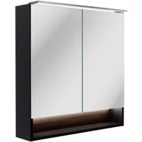 Fackelmann LED-Spiegelschrank B.Paris 70 x 71,8 cm Schwarz Matt-Rigoletto
