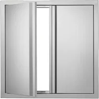 Vevor Grill-Zugangstür 610 x 610 mm Edelstahl silber