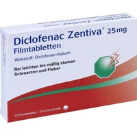 Zentiva Pharma GmbH DICLOFENAC Zentiva 25 mg Filmtabletten 20