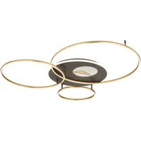 GLOBO LED-Deckenleuchte INVERTINA goldfarben