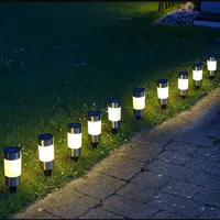 MARELIDA LED Solar Wegleuchten Erdspieß Edelstahl Solarleuchten Garten Balkon