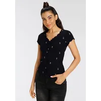 KangaROOS Kurzarmshirt in schwarz-bunt | Gr.: 48/50