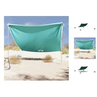VidaXL Strand-Schattenzelt mit Sandsäcken Grün 304x300 cm