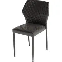 Essentials Louis schwarz, kunstleder gepolstert, feuerhemmend, 49x57,5x81,5cm (BxTxH), 52003