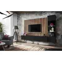 ASM Anbauwand Wohnwand Wohnzimmer Schrankwand SWITCH Hochglanz Push -