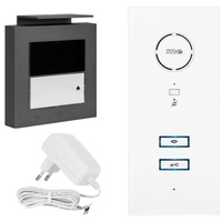M-e modern-electronics ADV-10101 AW Türsprechanlage Kabelgebunden Komplett-Set Anthrazit, Weiß