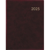 Zettler - Wochenbuch 2025 bordeaux, 21x26,5cm, Taschenplaner mit 128