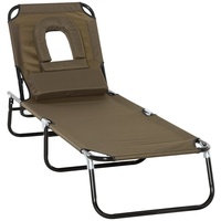 Outsunny Sonnenliege für Balkon, 1-St, 190L x 56B x