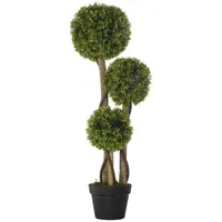 Homcom Künstliche Pflanze, 90 cm, mit Blumentopf, Hellgrün