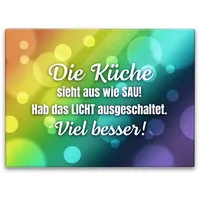 Speecheese Saustall Schneidebrett in 39x28cm mit Spruch Hab das