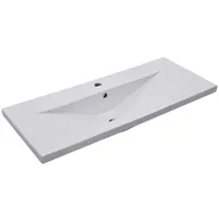 VidaXL Einbauwaschbecken 101x39,5x18,5 cm Keramik Weiß