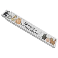 Speecheese Zollstock Katzen Meterstab aus Holz mit Spruch Ich