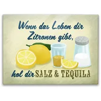 Speecheese Zitronen Schneidebrett in 39x28cm mit Spruch hol Salz