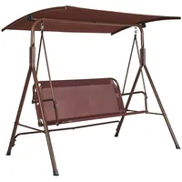 Vevor 3-Personen-Terrassenschaukel Hollywoodschaukel für Außenbereich mit verstellbarem Baldachin Armlehnen