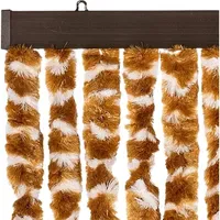 VidaXL Fliegenvorhang 118 x 220 cm Ocker und Weiß