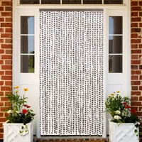 VidaXL Fliegenvorhang Taupe und Weiß 118x220 cm Chenille