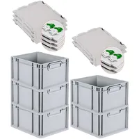Proregal SuperSparSet 5x Eurobox NextGen Grip mit Scharnierdeckel und
