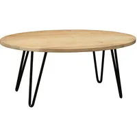 Miliboo Ovaler Couchtisch aus massivem Mangobaum L100 cm VIBES