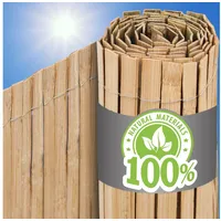 Urfence Sichtschutzmatte 90 x 600 cm braun Bambus