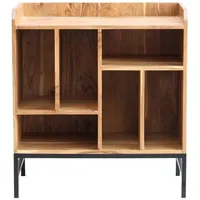 Miliboo Sideboard für Schallplatten aus Akazienholz und Metall BLUES