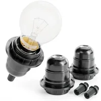 Greate 3x E27 Fassung schwarz - Lampenfassung E27 schwarz