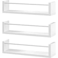 Woltu Wandregal, Weiß, Holzwerkstoff, Rechteckig, 40x12x10 cm, Wohnzimmer, Regale