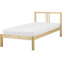 Beliani Beliani, Bett, Hellbraun Holz, 90x200 cm