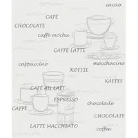 Rasch Textil Vliestapete Kaffee (Creme/Grau, Grafisch, 1005 x 0,53