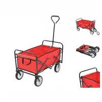 VidaXL Klappbarer Handwagen Stahl Rot