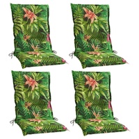 GO-DE Stuhlauflagen Mittellehner 4er Set TROPICAL, Grün - Mittellehner