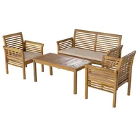 Casa.pro Candela Set 4-tlg. Holzfarben/Beige