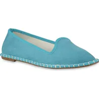 Stiefelparadies Damen Slip Ons in Grün,